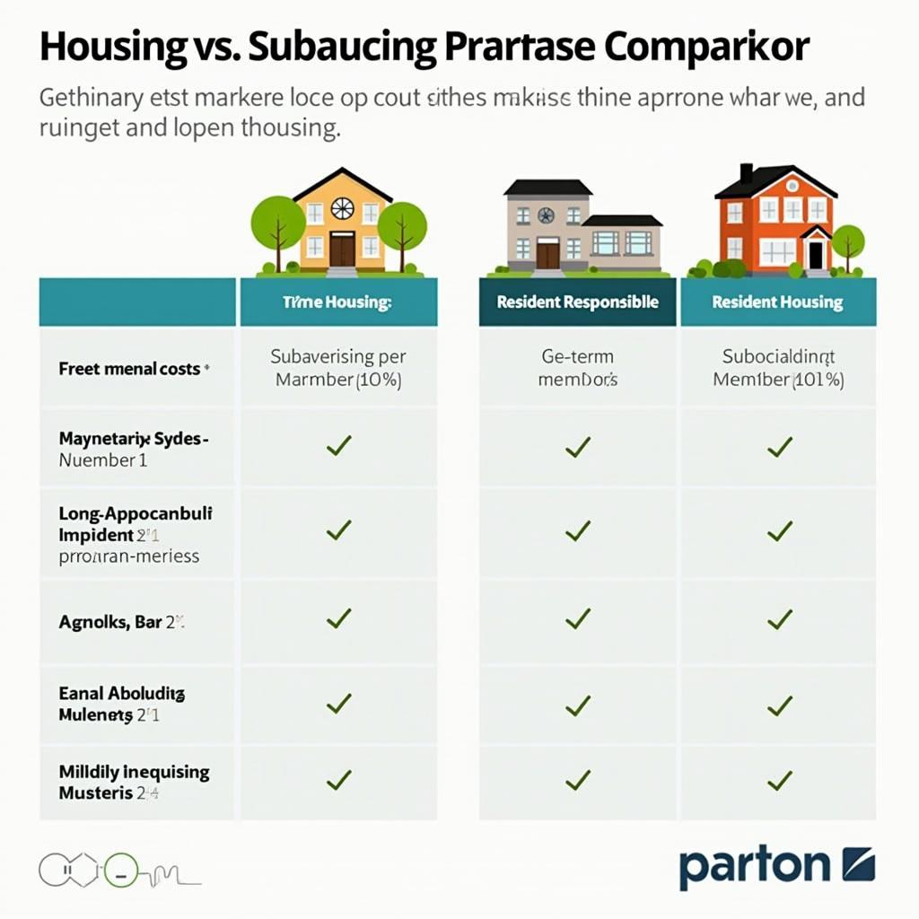 Comparison of free versus subsidized housing models showing economic sustainability