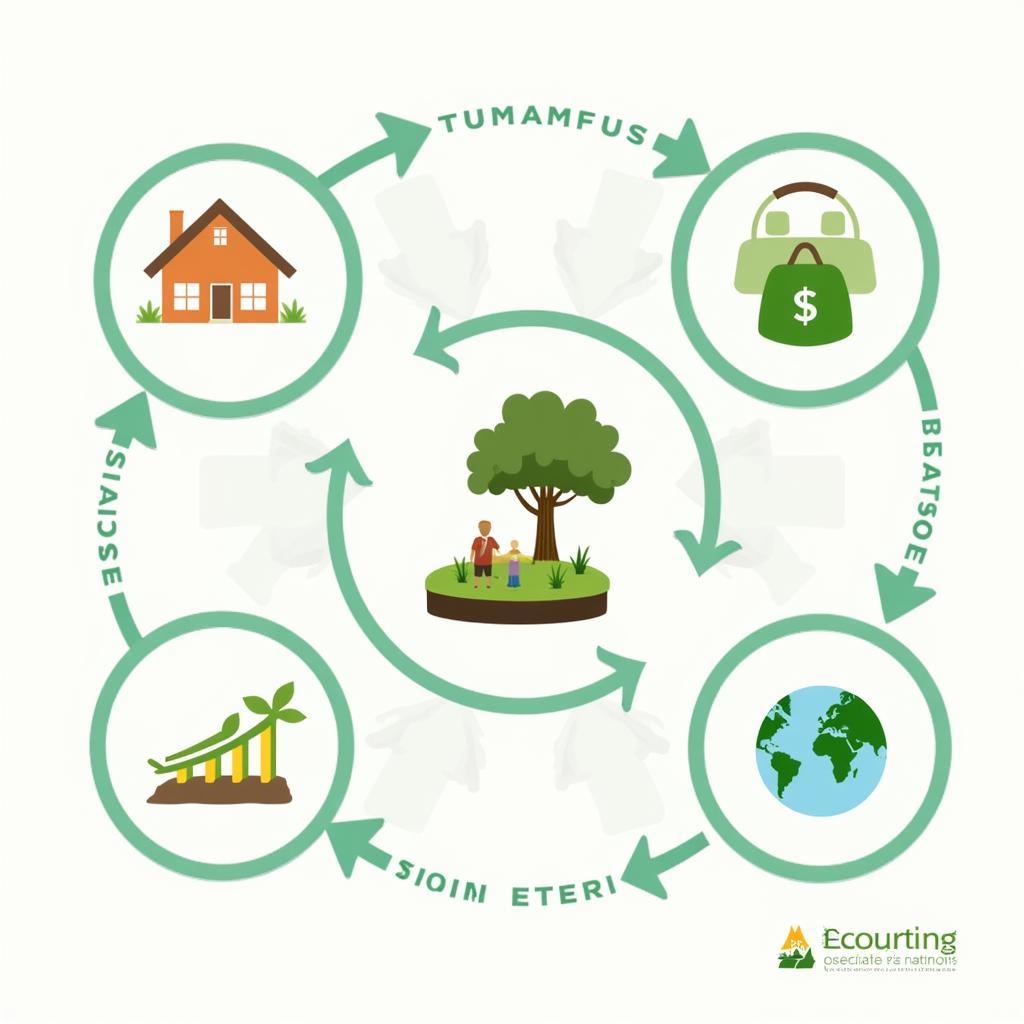 Sustainable tourism development framework highlighting economic benefits