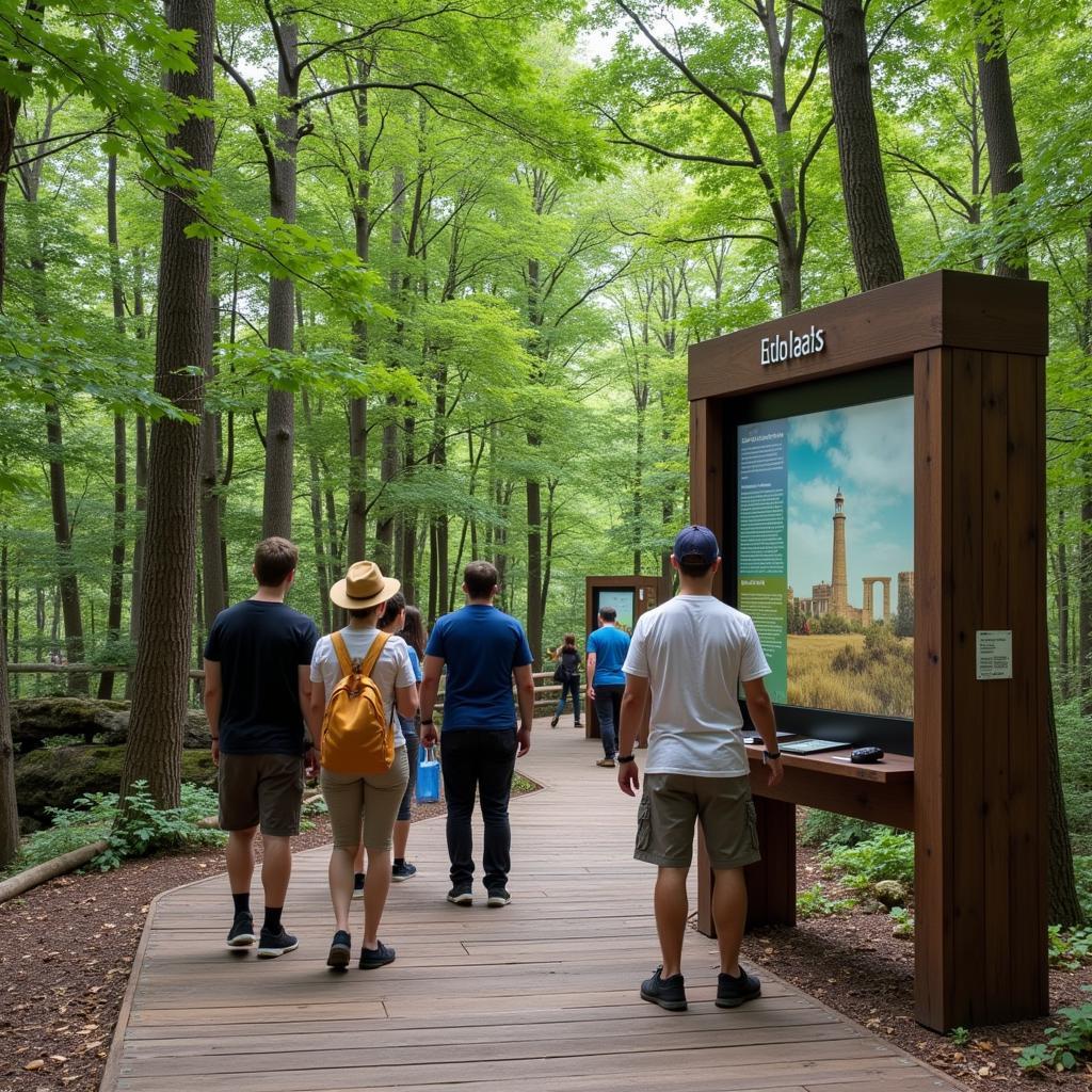 National park implementing sustainable tourism management practices