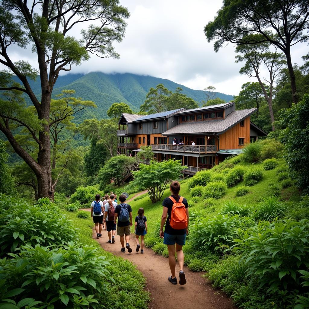 Sustainable tourism practices protecting environment in developing nation