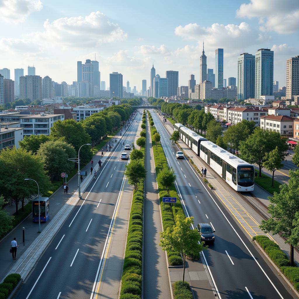 Sustainable urban development with integrated transportation