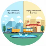 How taxation levels affect economic growth and development