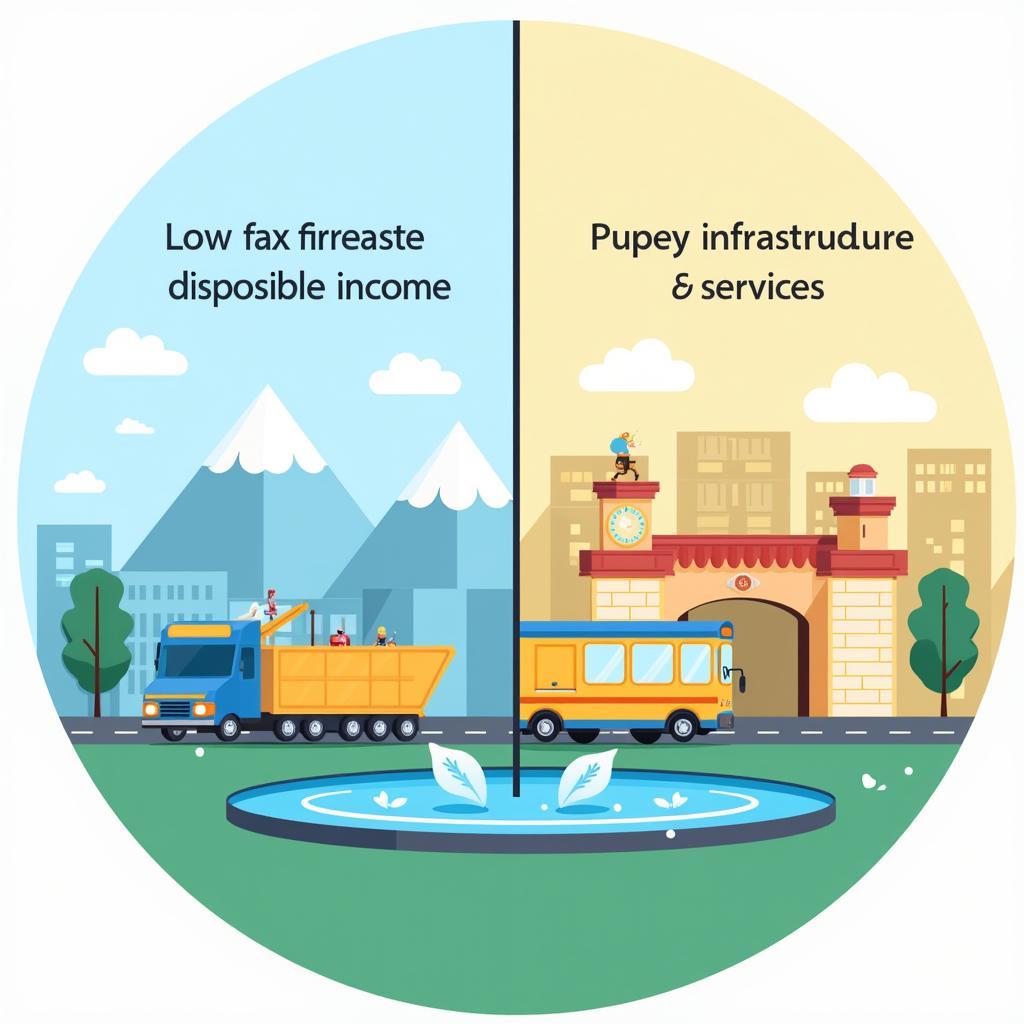 How taxation levels affect economic growth and development