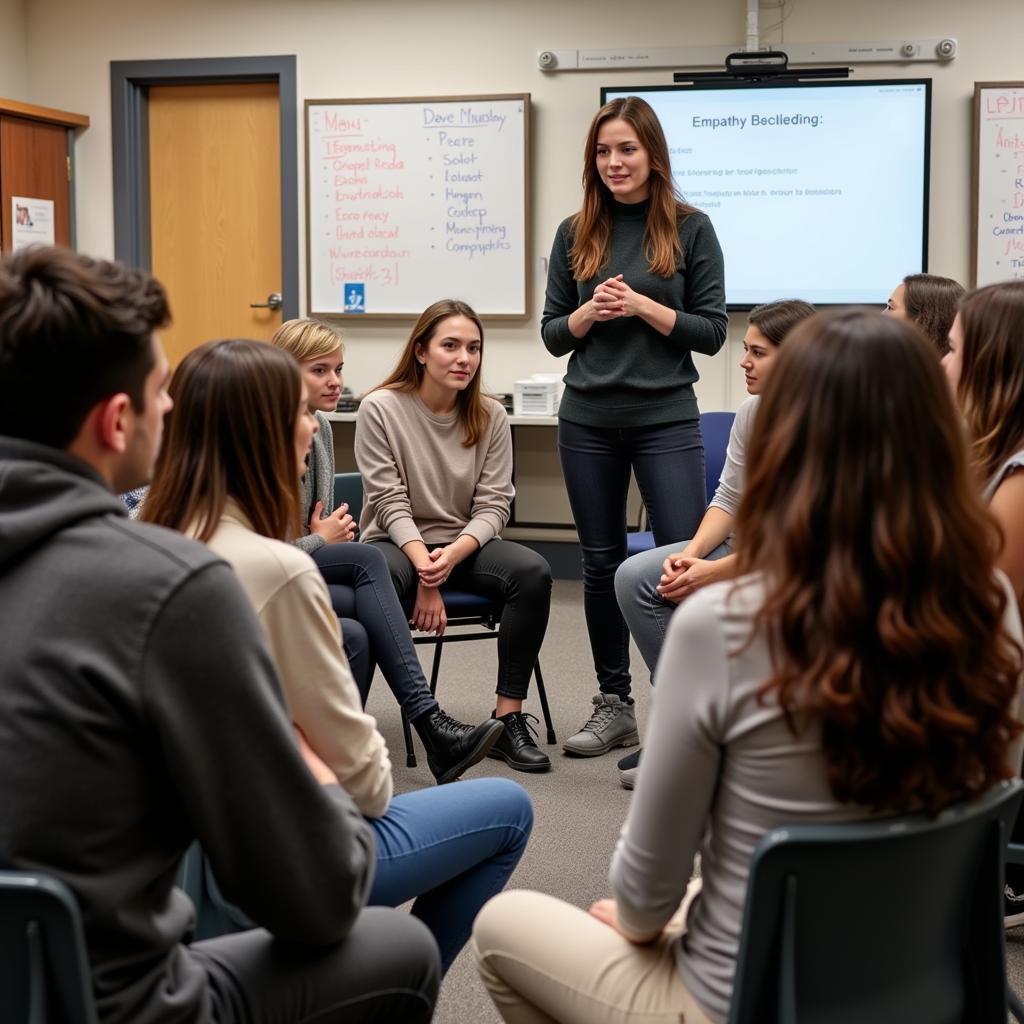 Teaching empathy through classroom discussion with diverse student group