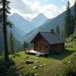 A serene tech-free environment promoting mental wellness