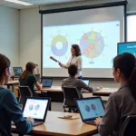 Digital technology integration in modern classroom education