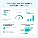 Remote work productivity statistics showing positive trends
