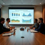 Tourism environmental impact assessment showing experts discussing environmental concerns