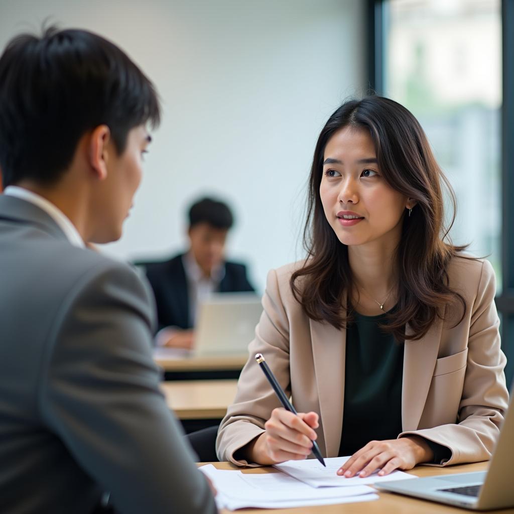 IELTS candidate practicing speaking about tourist destinations