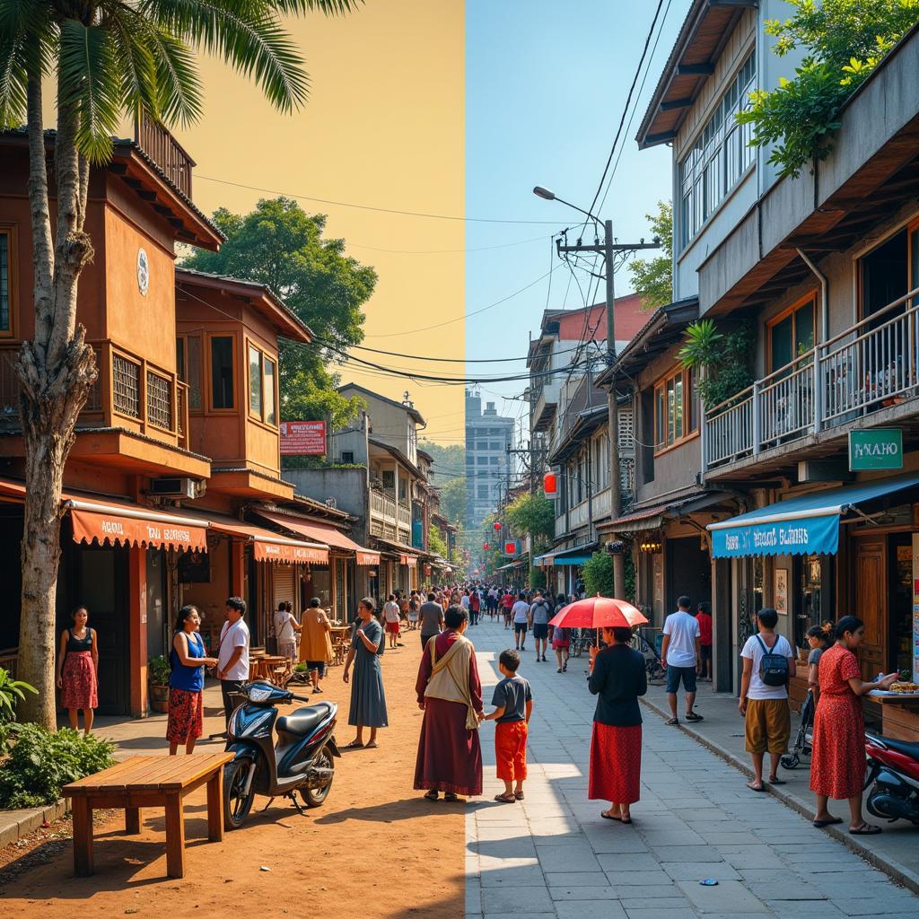 Traditional customs versus modern lifestyle in Asian society