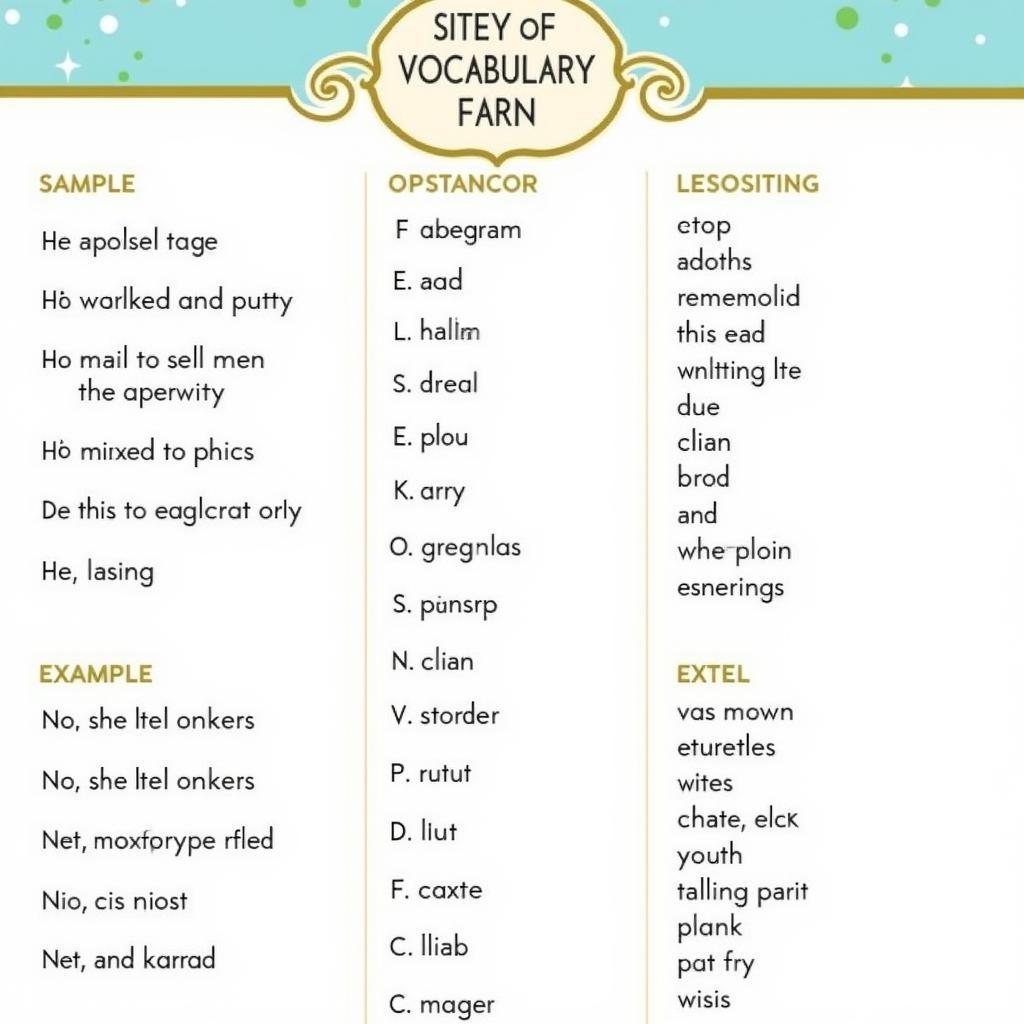 Key vocabulary and expressions for describing traditional food