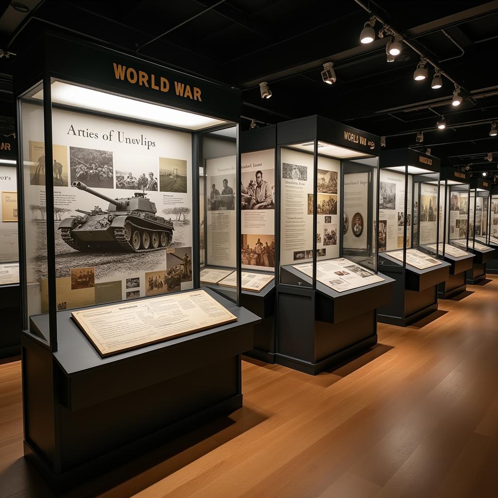 World War II memorial and educational display