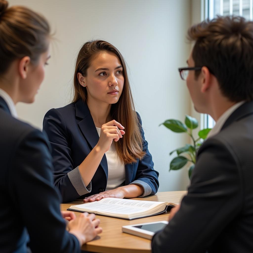 IELTS candidate using advanced vocabulary discussing writers