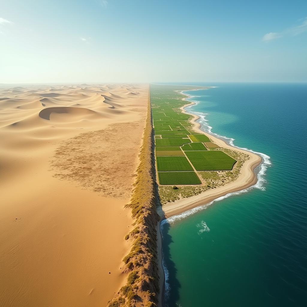 Climate change causing arable land degradation through desertification and saltwater intrusion affecting food security.