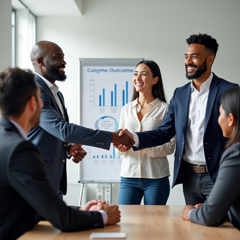 Marketing team successfully regains client trust after resolving a difficult service misunderstanding problem at work.