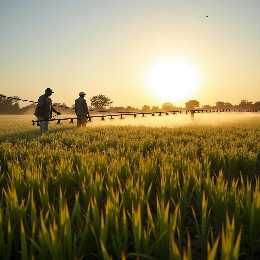 Innovative climate-resilient agriculture practices like drought-resistant crops and sustainable farming ensuring food security.
