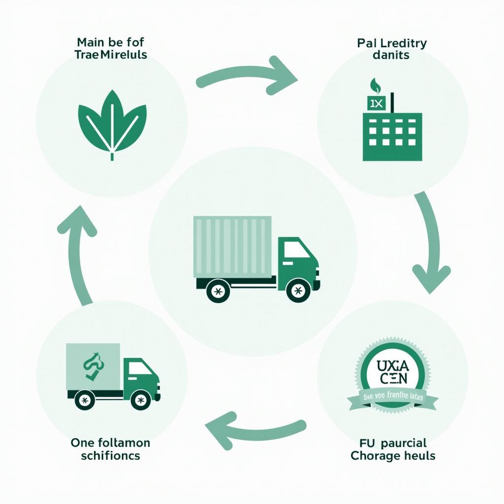 Transparent supply chain infographic: ethical sourcing, fair labor, environmental protection, showing corporate social responsibility.