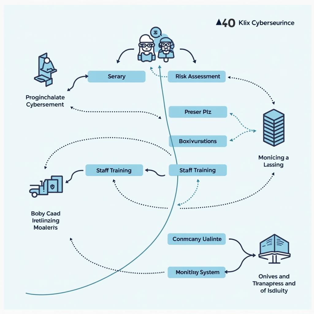 Cybersecurity best practices implementation diagram