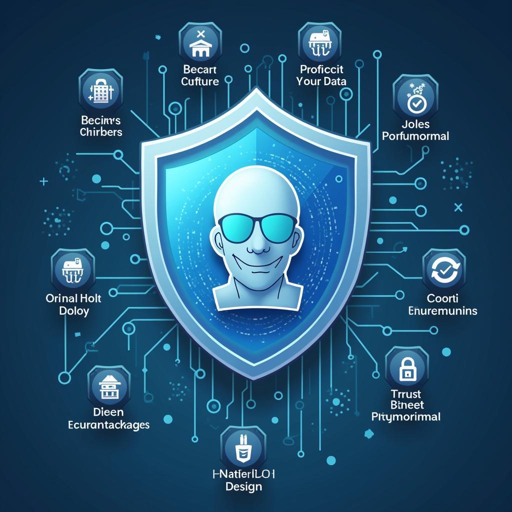 Data privacy and trust concept illustration showing digital security measures