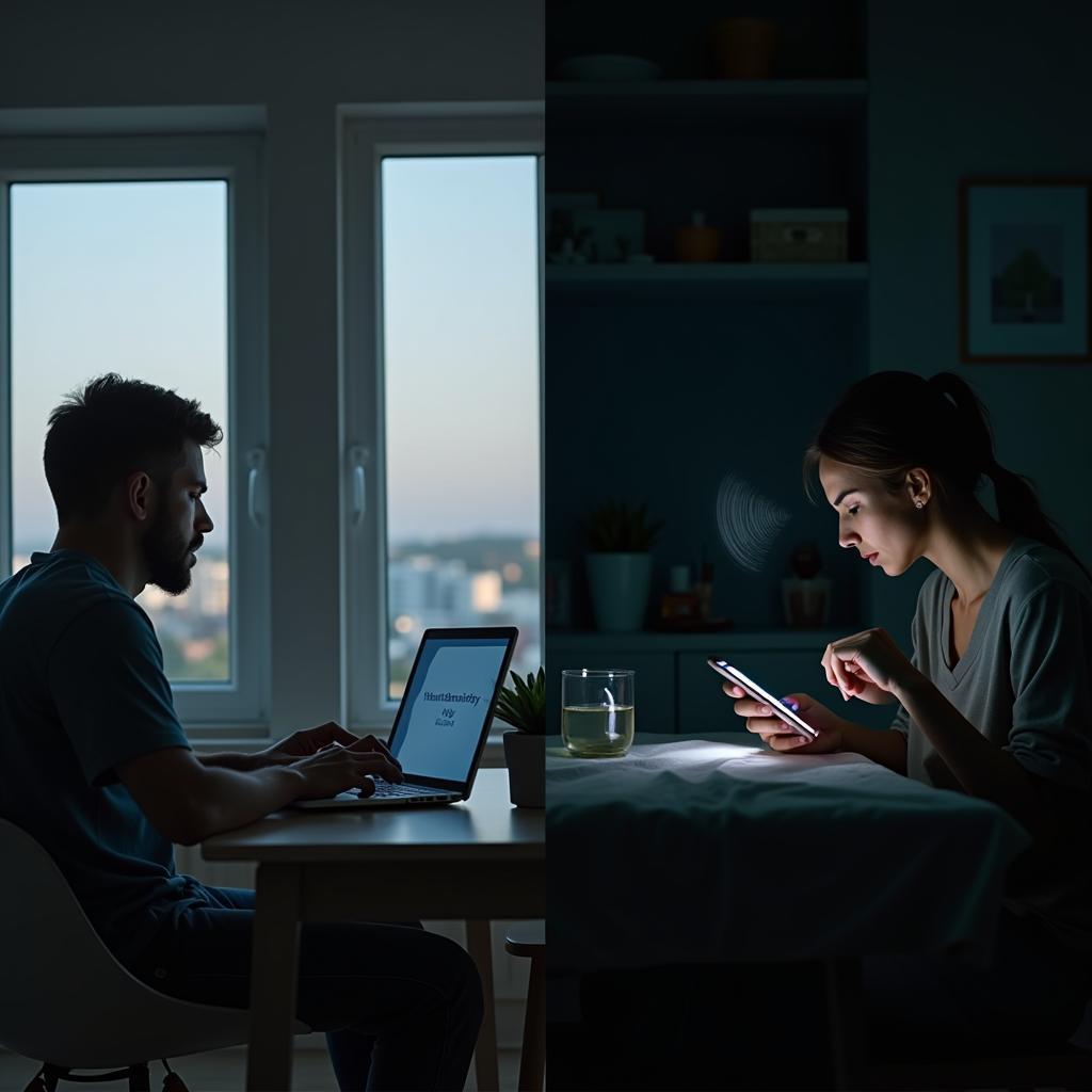 Digital divide in healthcare: contrasting urban telemedicine ease with rural connectivity issues for remote patient care.