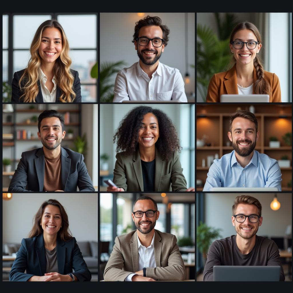 Remote team collaboration through video conference