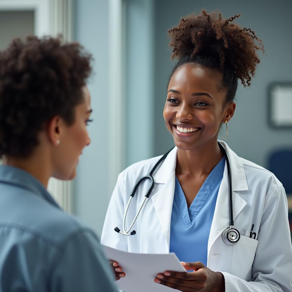 Human doctor demonstrating vital empathy, intuition, and expertise in compassionate patient care and medical decision-making.
