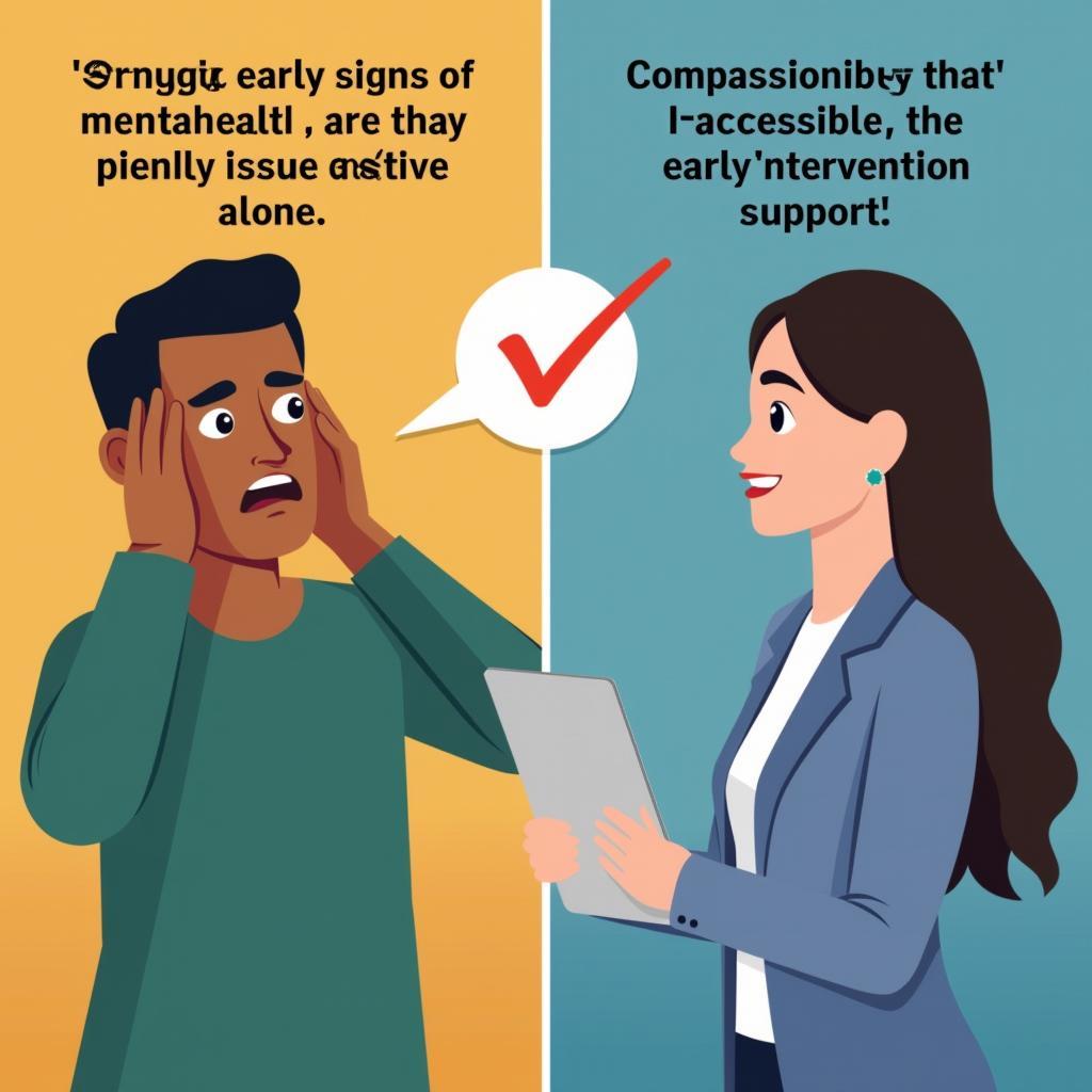 Free government services enable early mental health intervention for all citizens, preventing issues from worsening, supporting everyone.