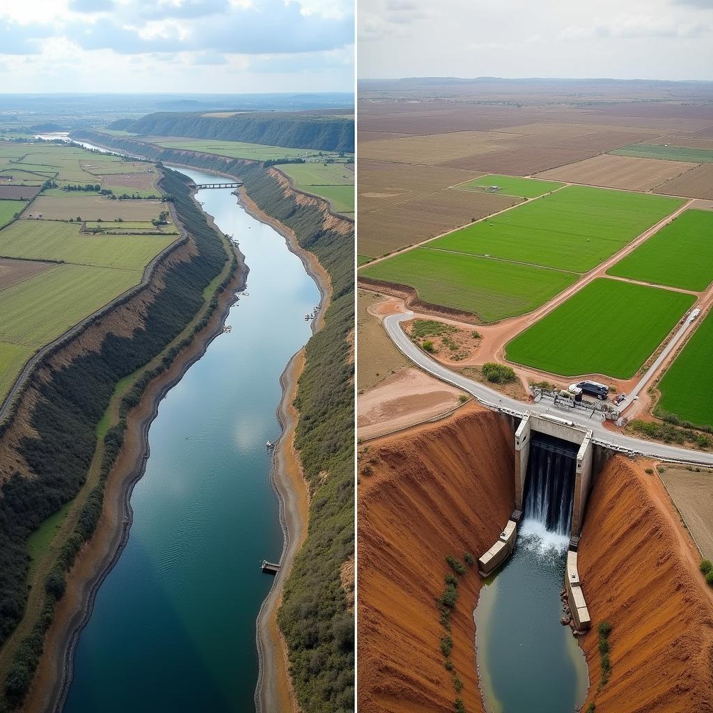 Protective infrastructure like flood barriers and drought management systems vital for climate change adaptation.