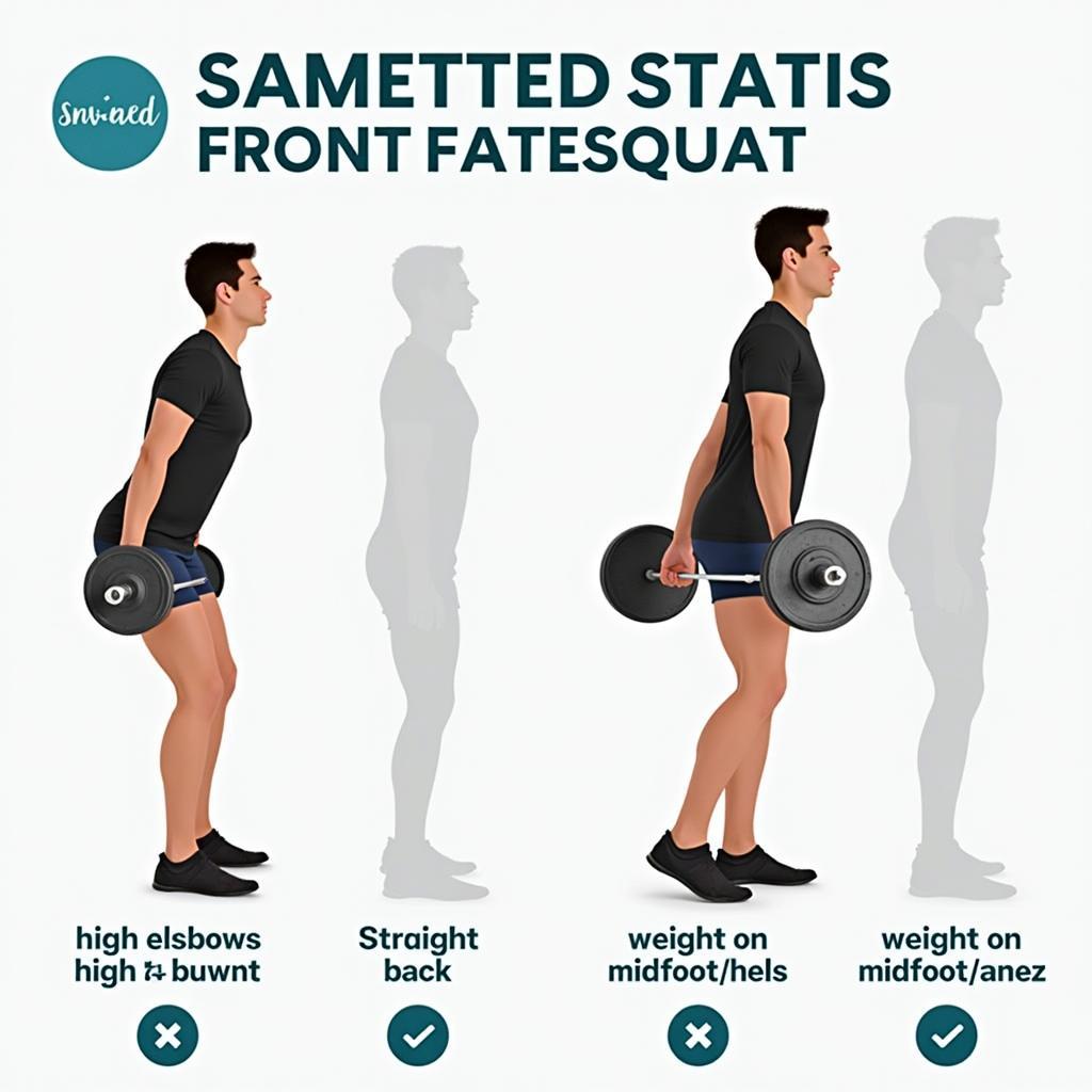 Proper front squat form guide: key techniques for safe, effective weightlifting, enhancing fitness exercise understanding.