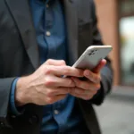 Gig Economy Worker Managing Flexible Schedule on Mobile Device