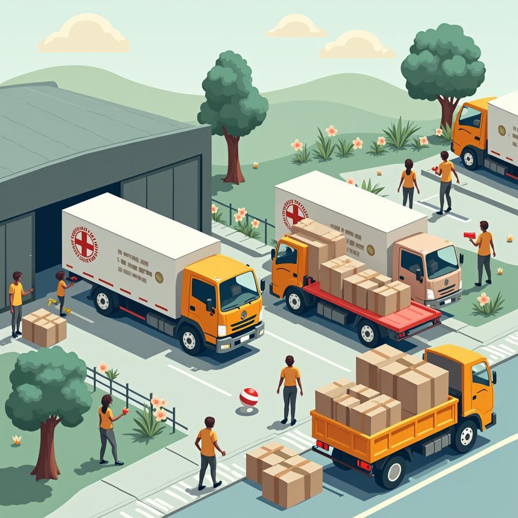 Efficient global food distribution systems and international cooperation ensuring food supply amidst climate change challenges.