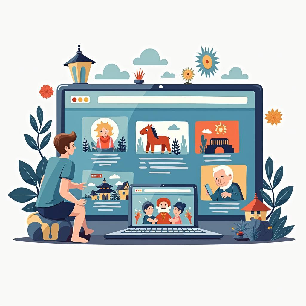 Digital platforms showcasing diverse cultural content worldwide