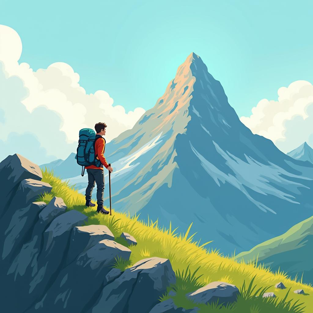 Mountain hiker analogy: overcoming learning performance plateau by finding a new path for improvement.