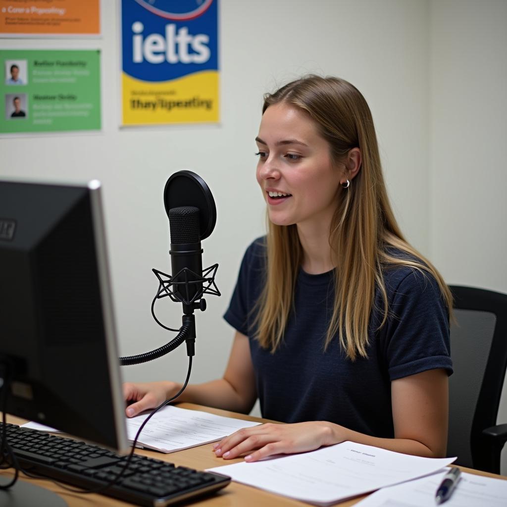 IELTS Candidate Practicing Speaking