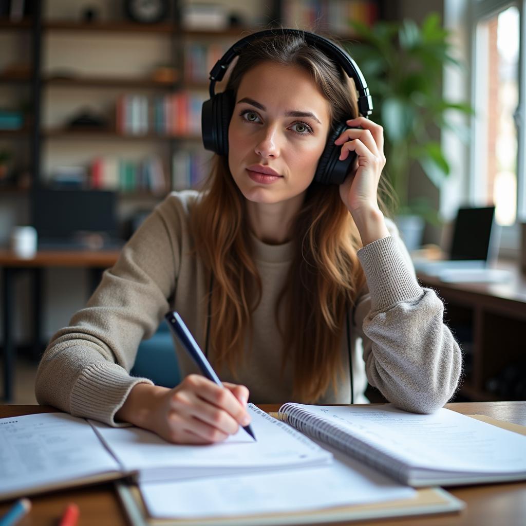 Student preparing for IELTS Speaking test focusing on the popular music topic