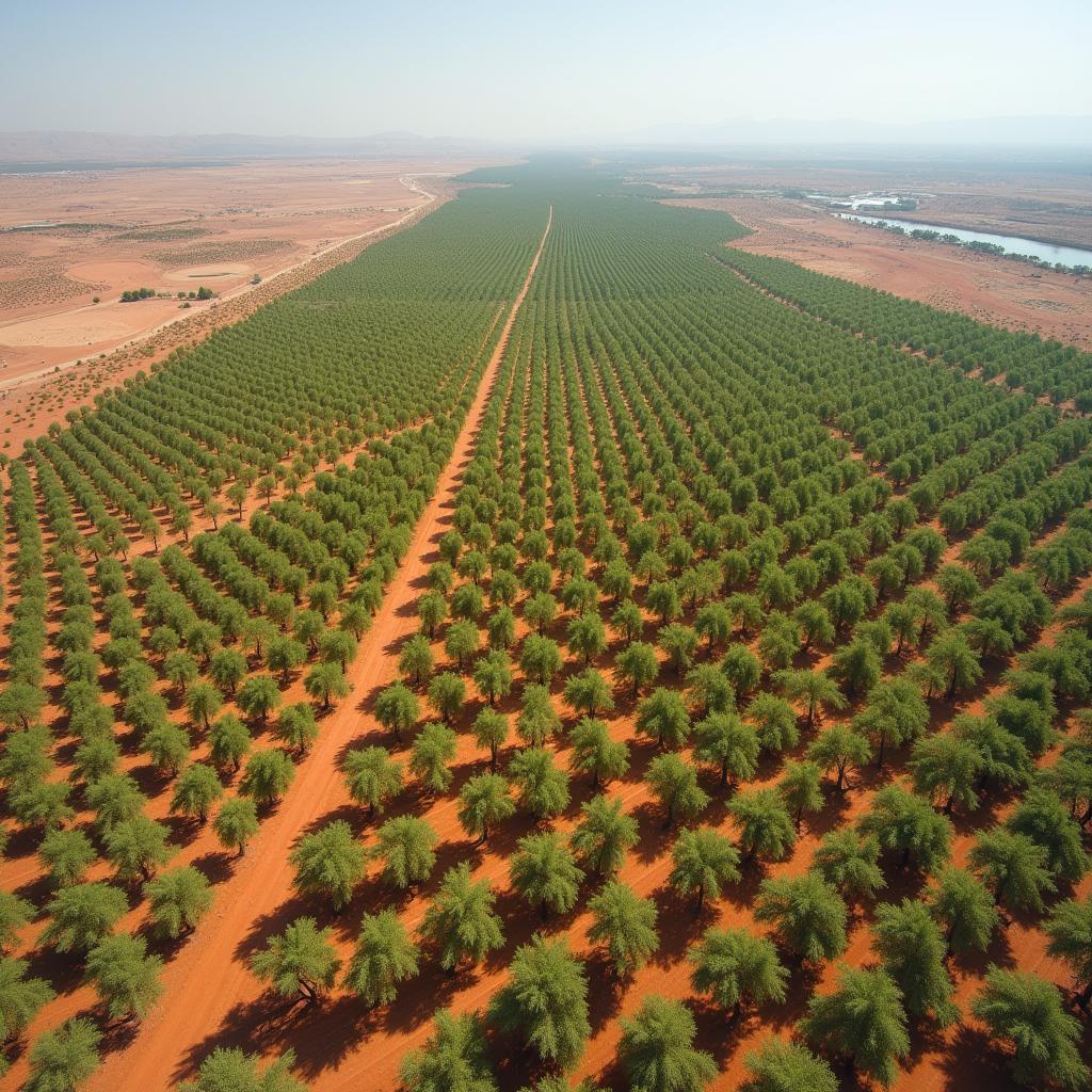 Large-scale reforestation projects like Africa's Great Green Wall combat desertification and aid climate resilience globally.
