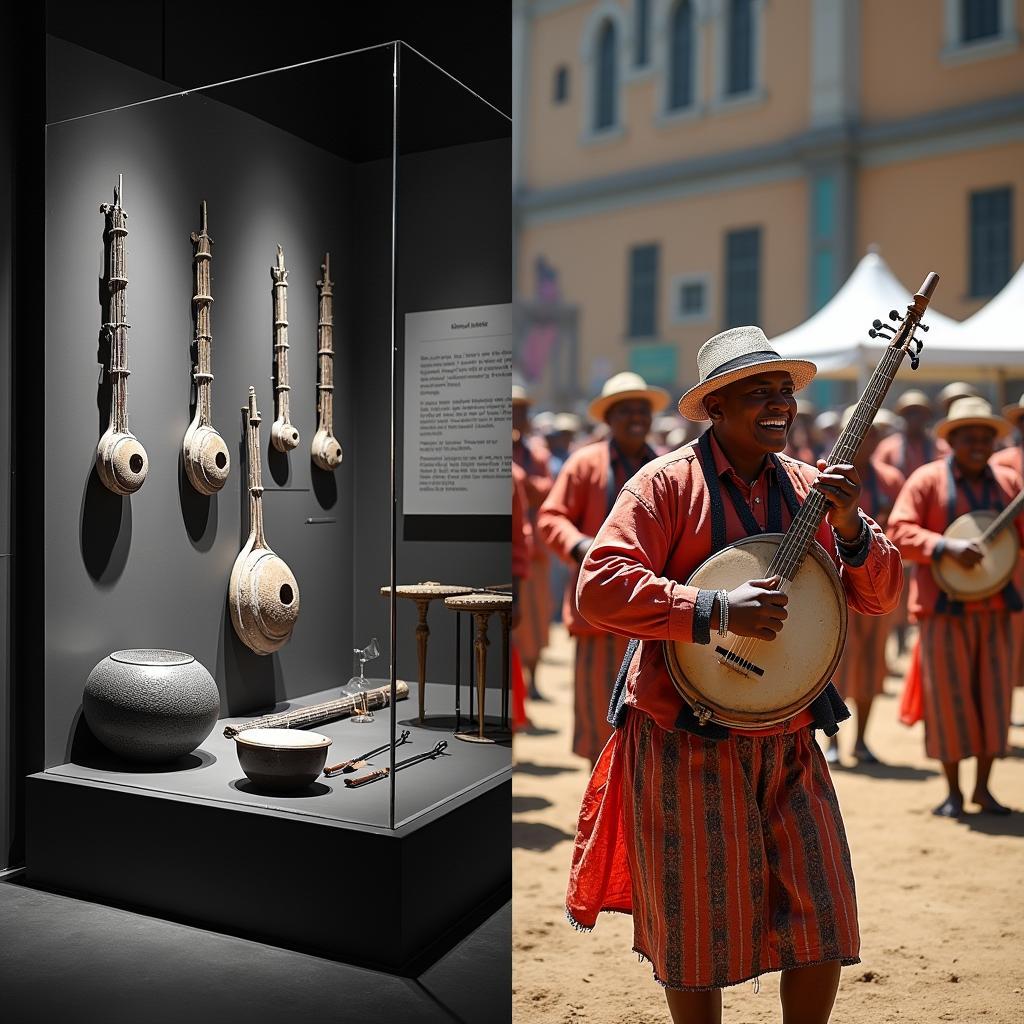 Music authenticity debate: dynamic live tradition versus static historical preservation of cultural forms.