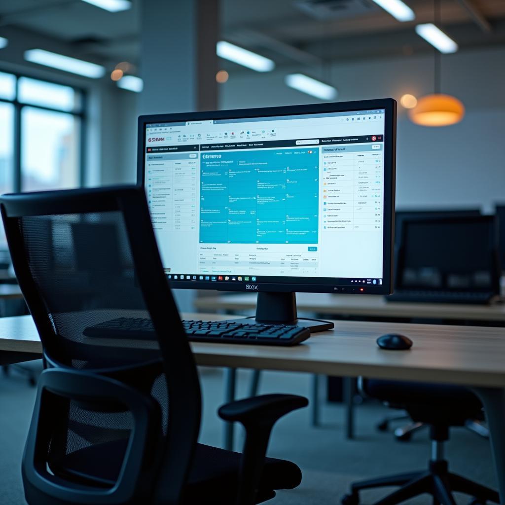 Computers performing office tasks like data organization, highlighting potential job reduction for office workers due to technological advancements.