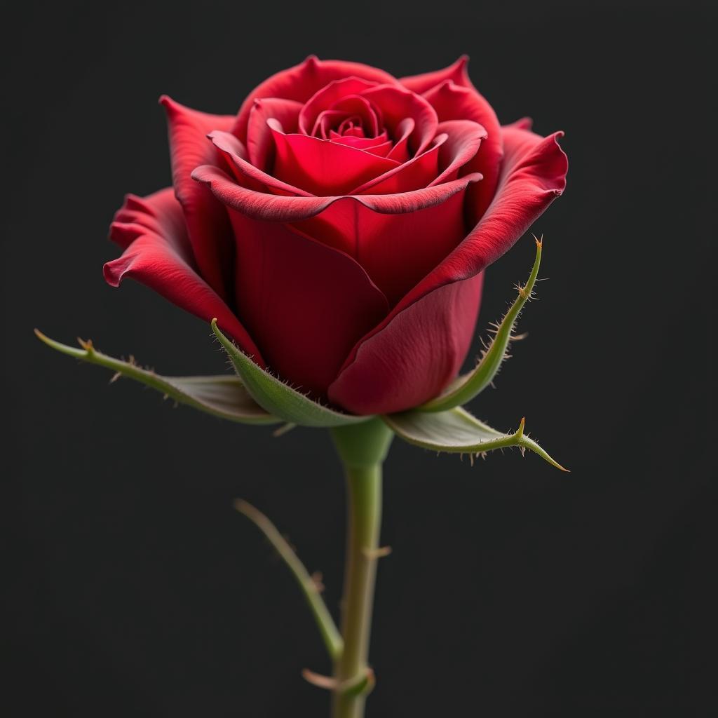 Red rose featuring a sharp thorn, symbolizing the idiom about flaws in beautiful or good things.