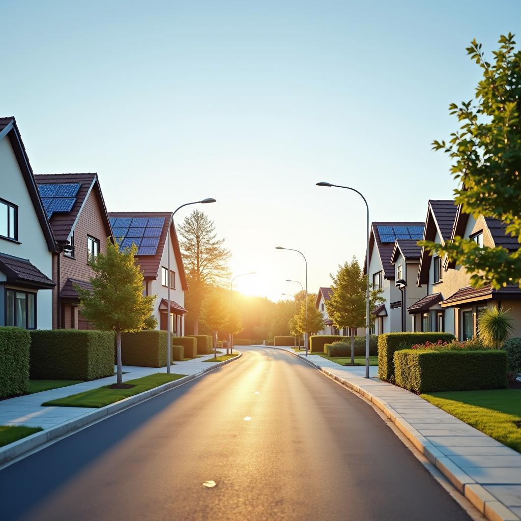 Rooftop solar panels on homes generate clean electricity, cutting carbon footprints and fossil fuel use effectively.