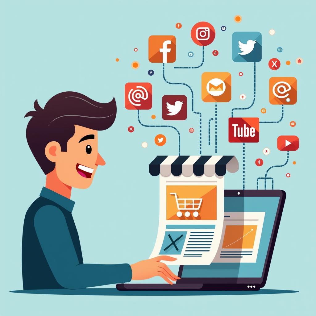 Small medium enterprises using social media marketing for e-commerce growth and customer engagement.
