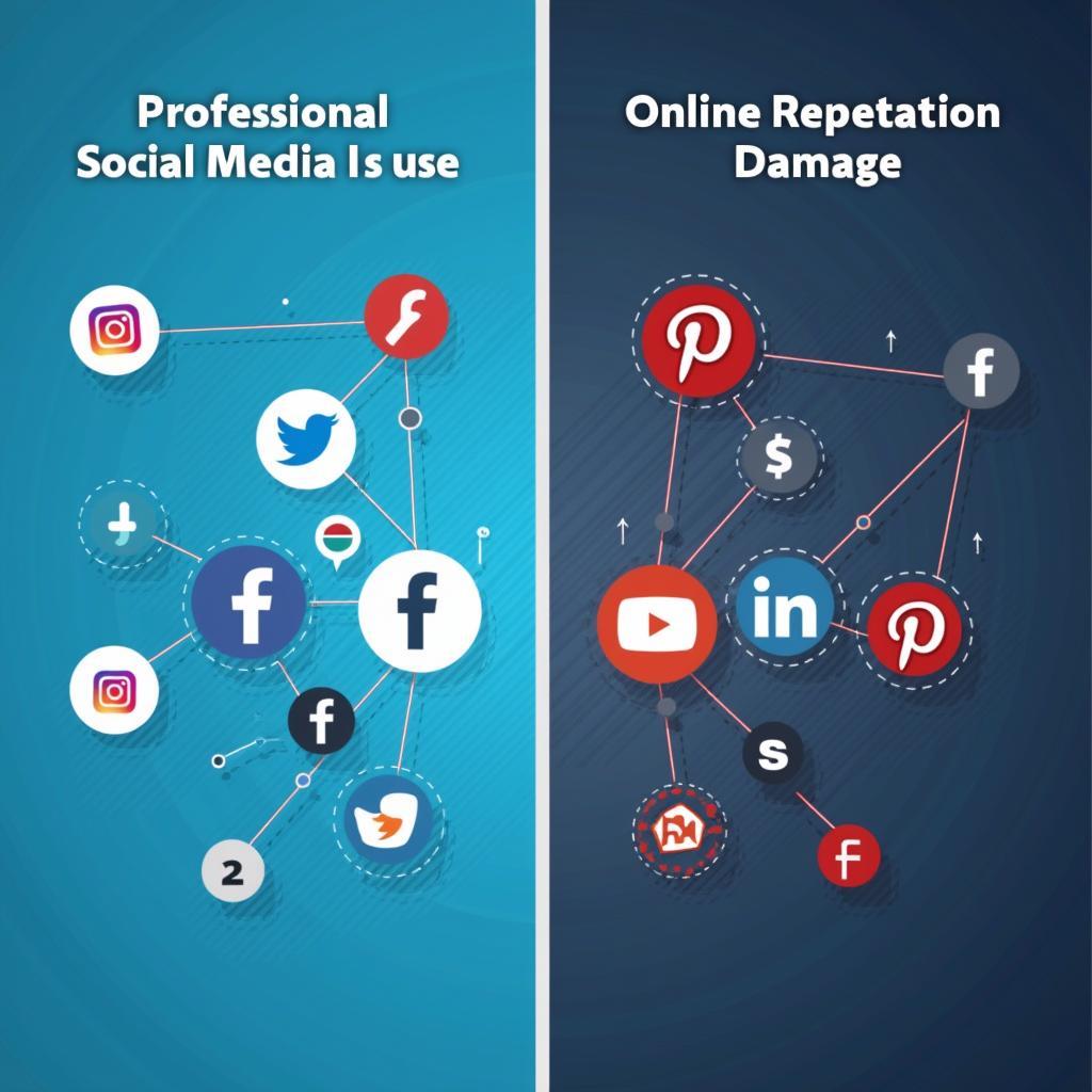 Professional managing social media presence for career advancement