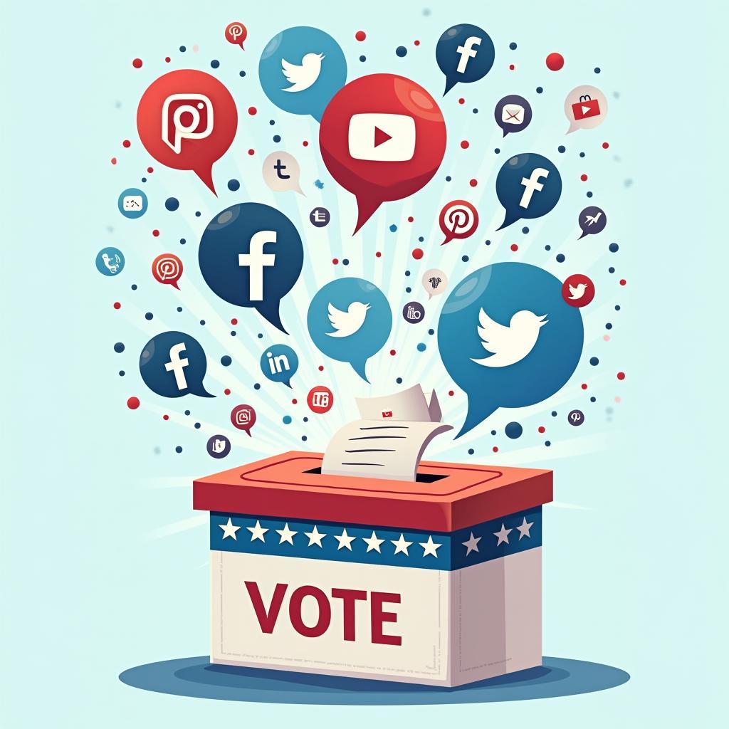 Social media platforms influencing voter decisions and electoral processes
