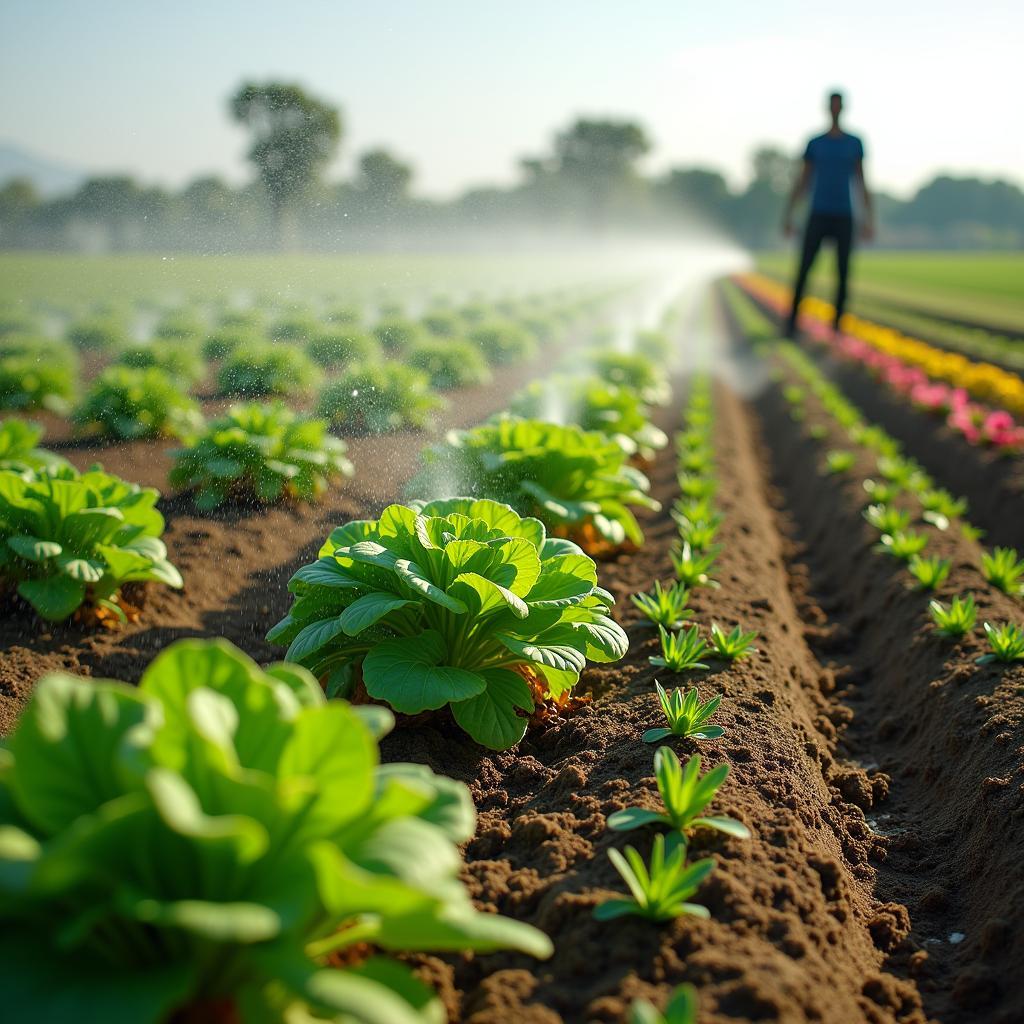 Sustainable agricultural practices like drip irrigation, diverse crops, helping mitigate climate change effects on food production.