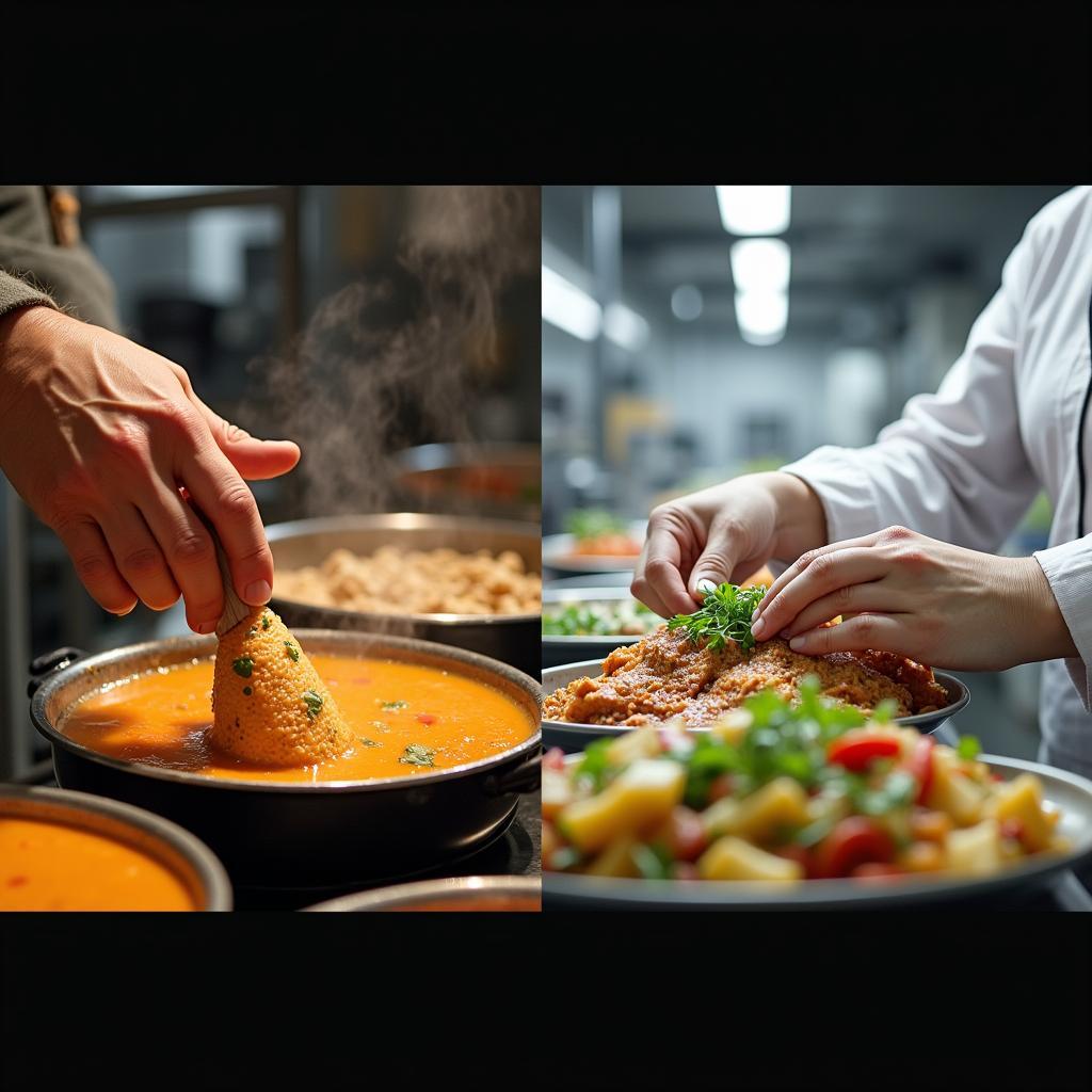Comparison of traditional and modern food preparation methods
