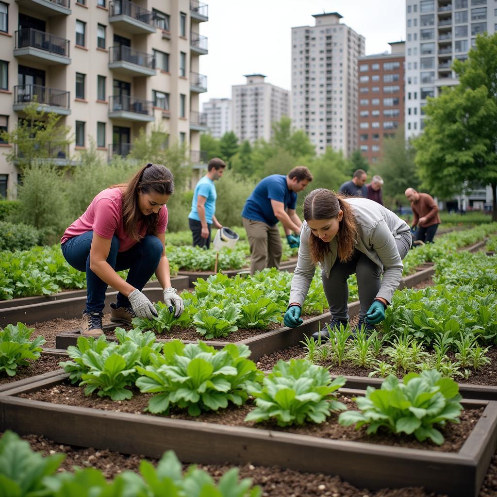Community garden initiative helping address urban poverty through sustainable food production