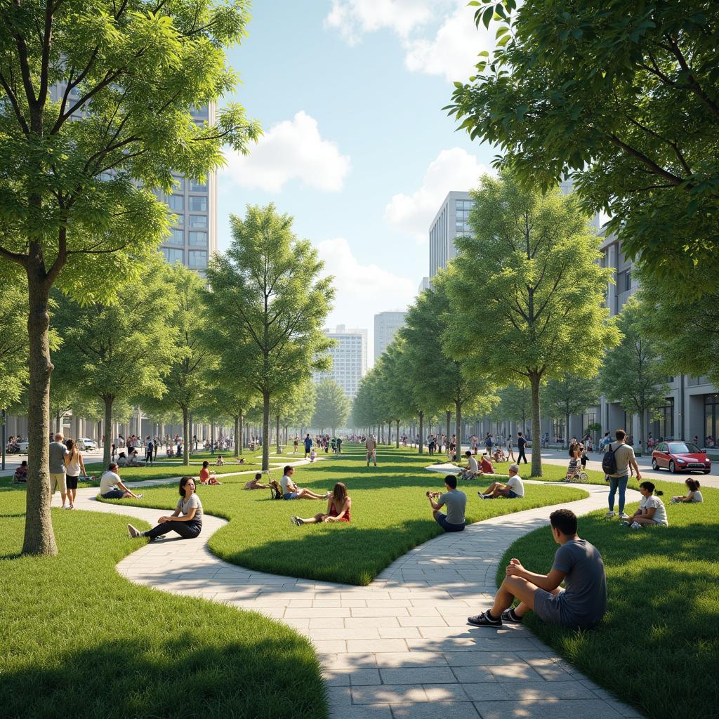 Green spaces in urban areas promoting mental wellness