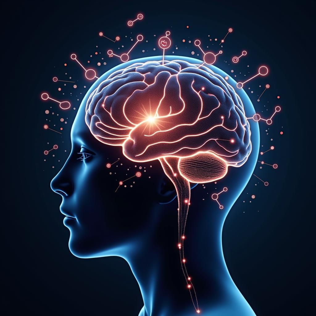 Abstract illustration of brain activity with hippocampus highlighted during VR learning, showing enhanced memory formation as per fMRI studies.