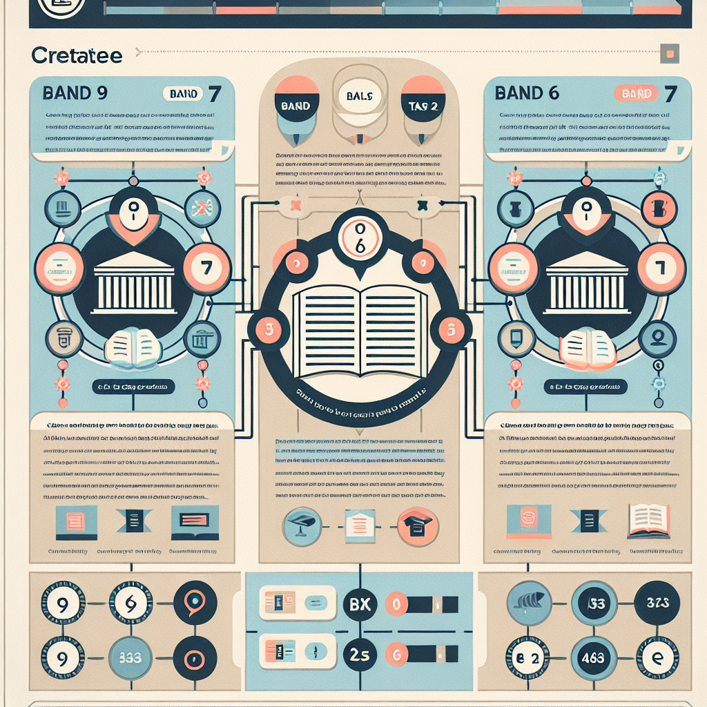 Band score comparison for IELTS Task 2 library essays with highlighted excerpts