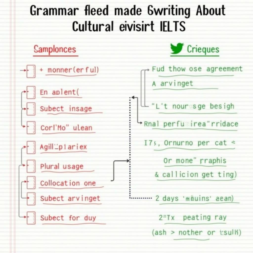 Common grammatical errors in IELTS Writing Task 2 cultural diversity essays with corrections
